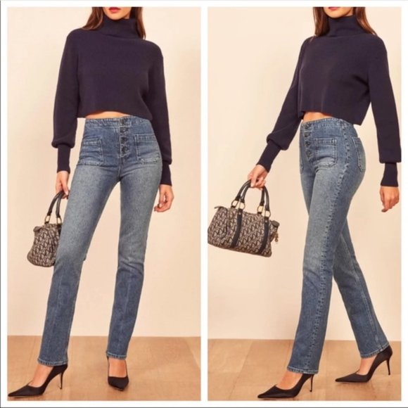 Reformation Denim - New Reformation Elsie Straight Leg Jeans 25
